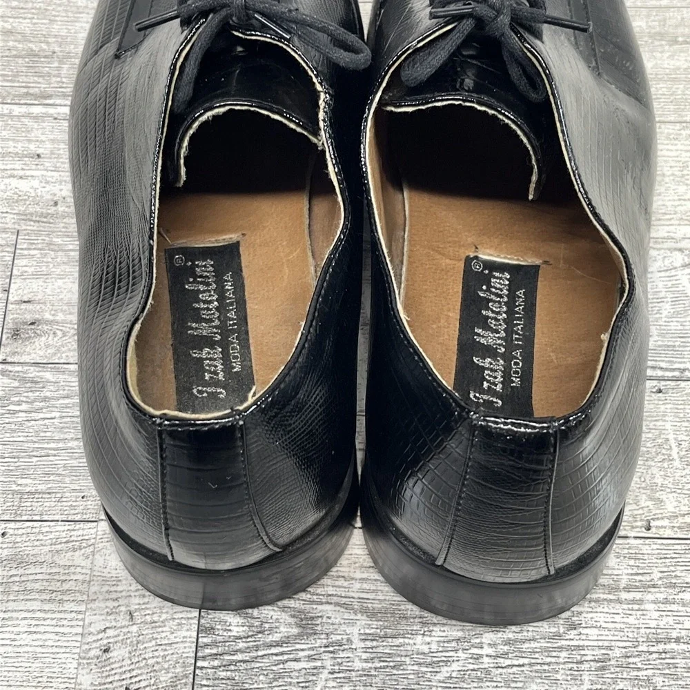 Izak Matalini Moda Italiana Black Dress Shoes Men Size‎ 11